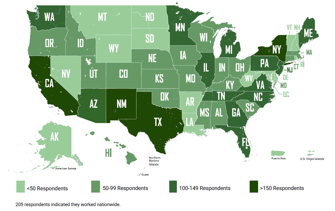 2021 Perspectives from Main Street respondent map
