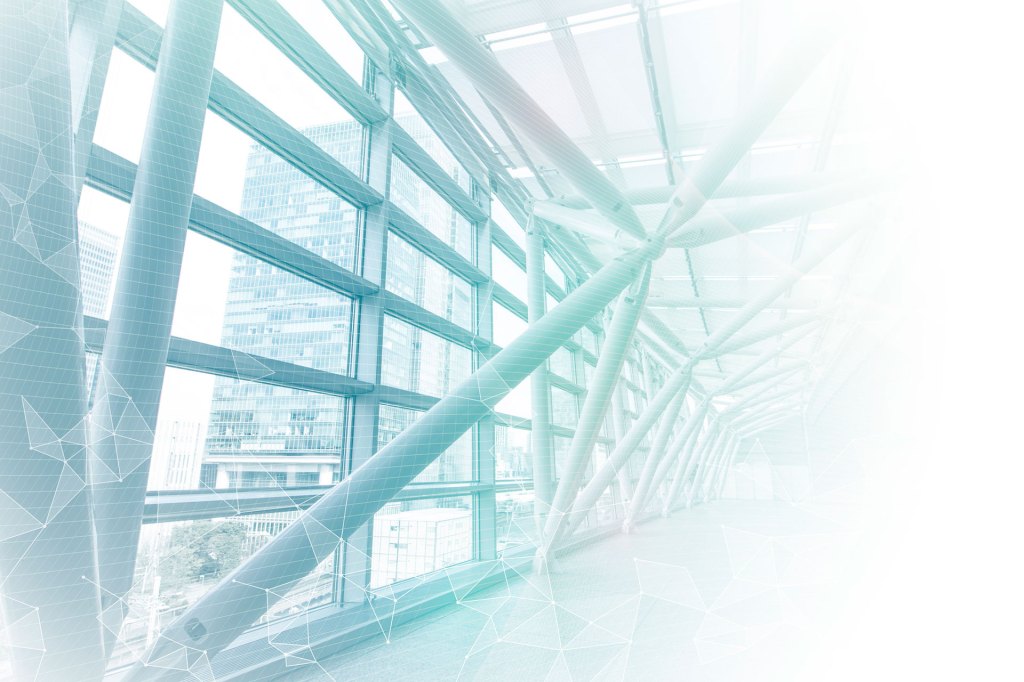 Smart building and mesh network, abstract image visual